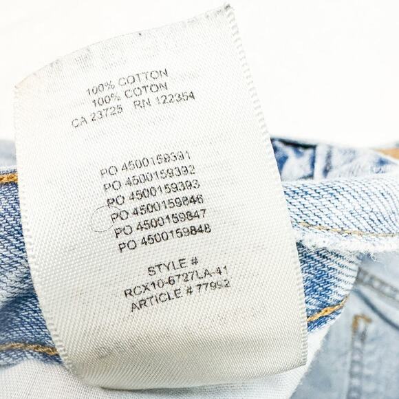 Denim Forum The Joni HIgh Rise Loose 29L Light Wash Ripped Denim Jeans Size 28 - Picture 8 of 9